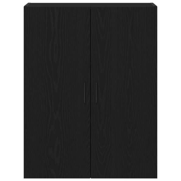 vidaXL Nástenná skriňa Čierna Dub 69,5x34x90 cm Z kompozitného dreva – Obrázok 6