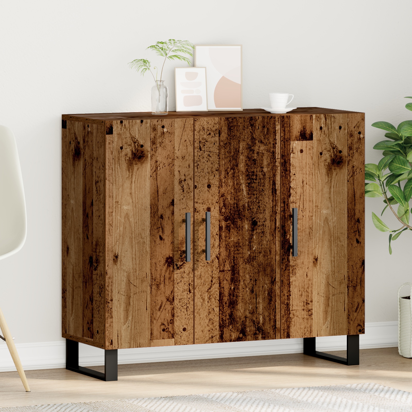 862953_1.jpg vidaXL Servírovacia skriňa Staré drevo 90 x 34 x 80 cm – Obrázok 1