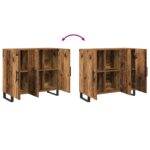 vidaXL Servírovacia skriňa Staré drevo 90 x 34 x 80 cm – Obrázok 11