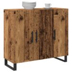 vidaXL Servírovacia skriňa Staré drevo 90 x 34 x 80 cm – Obrázok 3