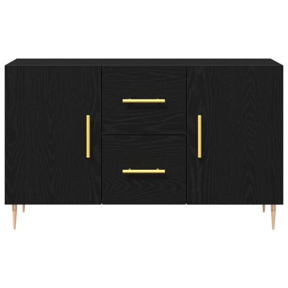 vidaXL Bočný stolík Čierny Dub 100x36x60 cm Zosilnené drevo – Obrázok 7