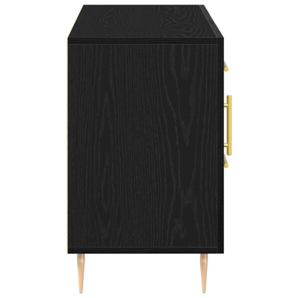 vidaXL Bočný stolík Čierny Dub 100x36x60 cm Zosilnené drevo – Obrázok 8