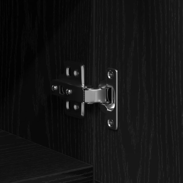 vidaXL Bočný stolík Čierny Dub 100x36x60 cm Zosilnené drevo – Obrázok 9