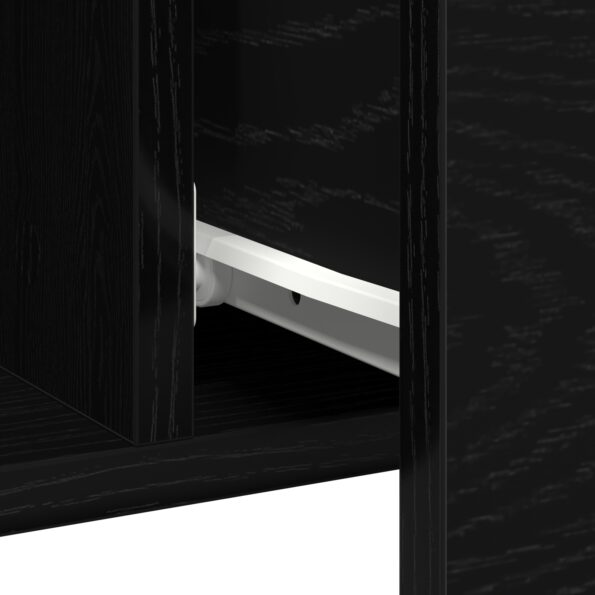 vidaXL Biela komoda Čierny Dub 100x36x60 cm – Obrázok 10