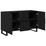 vidaXL Bočný stolík Čierny Dub 100x36x60 cm Umelé drevo – Obrázok 5