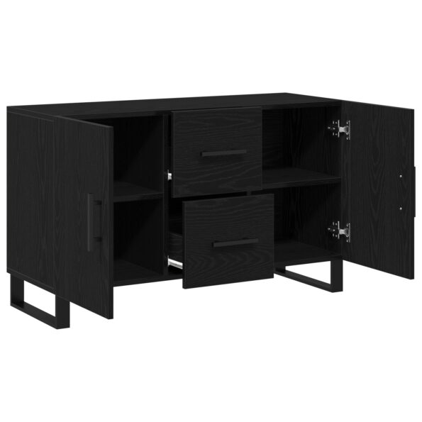 vidaXL Bočný stolík Čierny Dub 100x36x60 cm Umelé drevo – Obrázok 5