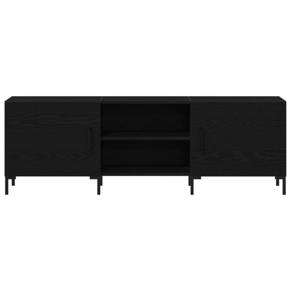 vidaXL TV Skrinka Čierna Dub 150x30x50 cm Zariadené Drevo – Obrázok 6