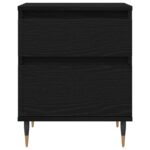 vidaXL Nočný stolík Čierna Dub 40x35x50 cm Kompozitné drevo – Obrázok 6