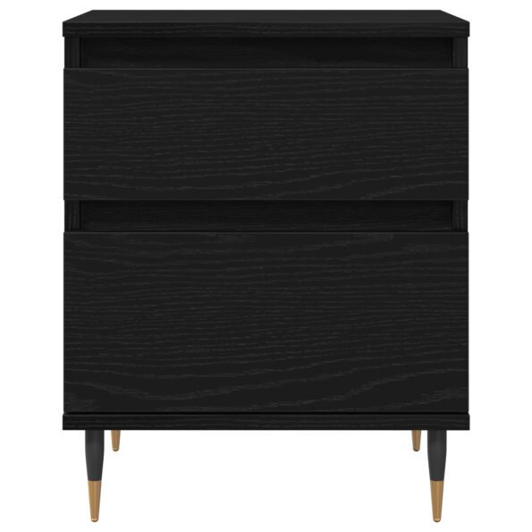 vidaXL Nočný stolík Čierna Dub 40x35x50 cm Kompozitné drevo – Obrázok 6