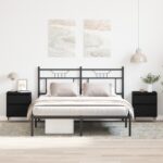 vidaXL Nočné skrinky 2ks čierny dub 40x35x50 cm kompozitné drevo