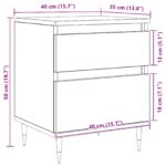 vidaXL Nočné skrinky 2ks čierny dub 40x35x50 cm kompozitné drevo – Obrázok 13