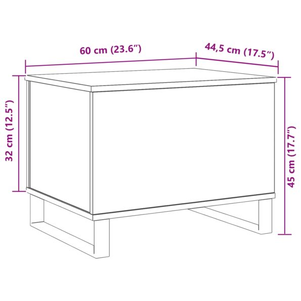 vidaXL Konferenčný stolík so zdvíhacím vrchom Čierna dub 60x44,5x45 cm Kompozitné drevo – Obrázok 12