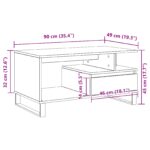 vidaXL Konferenčný stolík Čierny dub 90 x 49 x 45 cm Kompozitné drevo – Obrázok 11