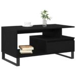 vidaXL Konferenčný stolík Čierny dub 90 x 49 x 45 cm Kompozitné drevo – Obrázok 3