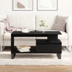 vidaXL Konferenčný stolík Čierny dub 90 x 49 x 45 cm Kompozitné drevo – Obrázok 4