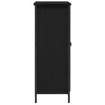 vidaXL Kredenc čierny dub 70x30x80 cm inžinierske drevo a oceľ – Obrázok 7