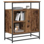 vidaXL Servírovacia skriňa Staré drevo 69 x 35 x 80 cm – Obrázok 3