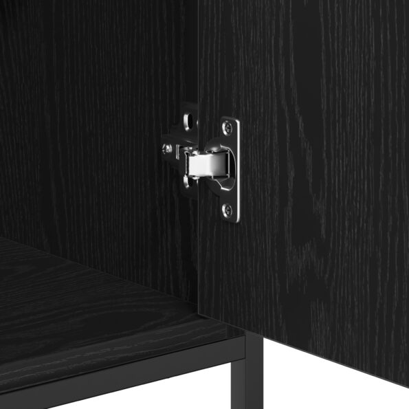 862981_10.jpg vidaXL Komoda Čierny Dub 69x35x80 cm Zložené Drevo a Oceľ – Obrázok 10