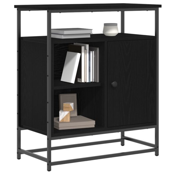 862981_3.jpg vidaXL Komoda Čierny Dub 69x35x80 cm Zložené Drevo a Oceľ – Obrázok 3