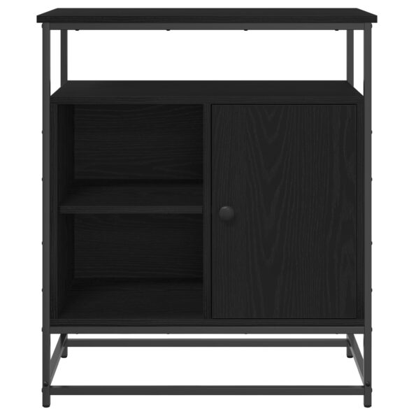 862981_6.jpg vidaXL Komoda Čierny Dub 69x35x80 cm Zložené Drevo a Oceľ – Obrázok 6