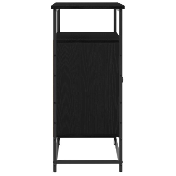 862981_7.jpg vidaXL Komoda Čierny Dub 69x35x80 cm Zložené Drevo a Oceľ – Obrázok 7