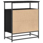 vidaXL Komoda Čierny Dub 69x35x80 cm Zložené Drevo a Oceľ – Obrázok 8