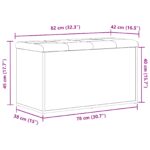 vidaXL Úložná lavička Čierny dub 82 x 42 x 45 cm Kompozitné drevo – Obrázok 10