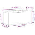 vidaXL Úložná lavička Čierna Dub 100x40x45 cm inžinierske drevo – Obrázok 10
