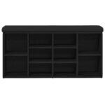 vidaXL Úložná lavica Čierny dub 100x30x48 cm Kompozitné drevo – Obrázok 5