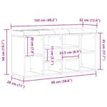 vidaXL Úložná lavica Čierny dub 100x30x48 cm Kompozitné drevo – Obrázok 9