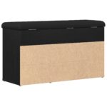 vidaXL Lavička na topánky Čierna 80 x 30 x 45 cm Kompozitné drevo – Obrázok 8