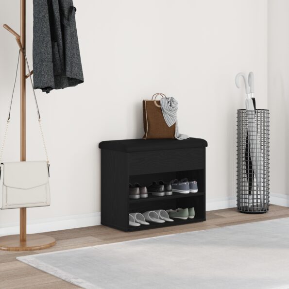 862990_1.jpg vidaXL Úložná lavička Čierna Dub 60x30x48 cm Syntetické drevo – Obrázok 1