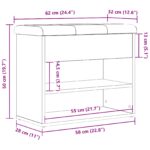 vidaXL Úložná lavička Čierna Dub 60x30x48 cm Syntetické drevo – Obrázok 10