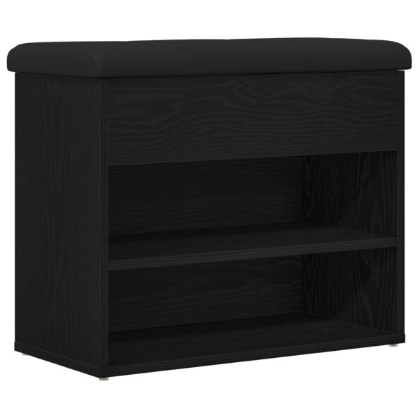 862990_2.jpg vidaXL Úložná lavička Čierna Dub 60x30x48 cm Syntetické drevo – Obrázok 2