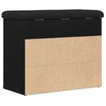 vidaXL Úložná lavička Čierna Dub 60x30x48 cm Syntetické drevo – Obrázok 8
