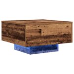 vidaXL Konferenčný stolík Staré drevo 55 x 55 x 31 cm Kompozitné drevo – Obrázok 2