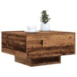 vidaXL Konferenčný stolík Staré drevo 55 x 55 x 31 cm Kompozitné drevo – Obrázok 3