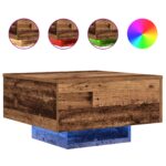 vidaXL Konferenčný stolík Staré drevo 55 x 55 x 31 cm Kompozitné drevo – Obrázok 4