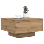 vidaXL Konferenčný stolík Remeselný dub 55 x 55 x 31 cm – Obrázok 3