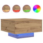 vidaXL Konferenčný stolík Remeselný dub 55 x 55 x 31 cm – Obrázok 4