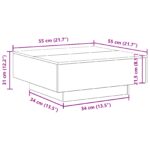 vidaXL Konferenčný stolík s LED svetlami, Artisan dub, 80x80x31 cm – Obrázok 11