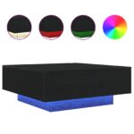 vidaXL Konferenčný stolík Čierny dub 80 x 80 x 31 cm Kompozitné drevo – Obrázok 4