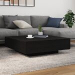 vidaXL Konferenčný stolík Čierny dub 100 x 100 x 31 cm