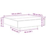 vidaXL Konferenčný stolík Čierny dub 100 x 100 x 31 cm – Obrázok 11
