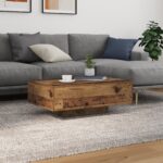 vidaXL Konferenčný stolík Staré drevo 85 x 55 x 31 cm Kompozitné drevo