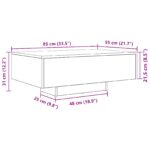 vidaXL Konferenčný stolík s LED svetlami Artisan Oak 85x55x31 cm – Obrázok 11