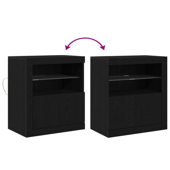 vidaXL Komoda s LED svetlami Čierny dub 60,5x37x67 cm – Obrázok 12