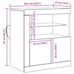 vidaXL Komoda s LED svetlami Čierny dub 60,5x37x67 cm – Obrázok 13