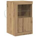 vidaXL LED komoda Remeselný dub 41 x 37 x 67 cm Kompozitné drevo – Obrázok 2