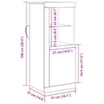 vidaXL Komoda s LED osvetlením Staré drevo 41x37x100 cm – Obrázok 13